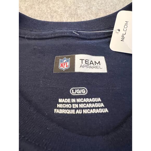 NFL Team Apparel New England Patriots T-Shirt Men's Large Blue Football Tee NWT - Picture 5 of 11